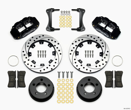 Wilwood Narrow Superlite 4R Front Kit 12.19in Drilled 87-89 Jeep YJ - 140-12576-D