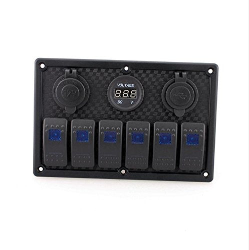 XTM Universal Rocker Switch Panel Kit 7 – 9 Piece – Blue LED