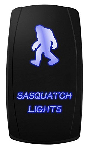 XTM Universal Rocker Switch – Sasquatch Lights – Blue LED