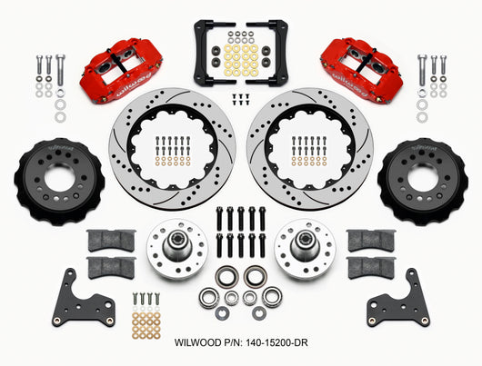 Wilwood Narrow Superlite 6R Front Hub Kit 14.00in Drill Red 65-72 CDP C Body -Drum - 140-15200-DR