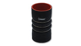 Vibrant 4 Ply Aramid Reinf Silicone Hump Hose conn 4in ID x 6in long 3 reinforcement ring MATTE BLK - 11822