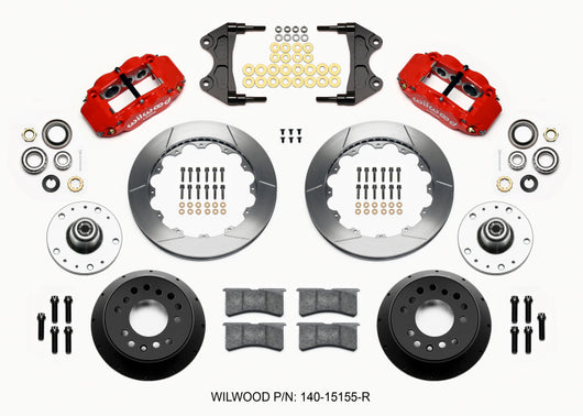 Wilwood Narrow Superlite 6R Front Hub Kit 12.88in Red WWE ProSpindle (5x4.75in 5x5.00in Hub) - 140-15155-R