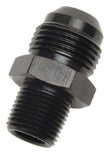 Russell Performance -8 AN 1/4in NPT Straight Black Flare to Pipe Adapter - 660473