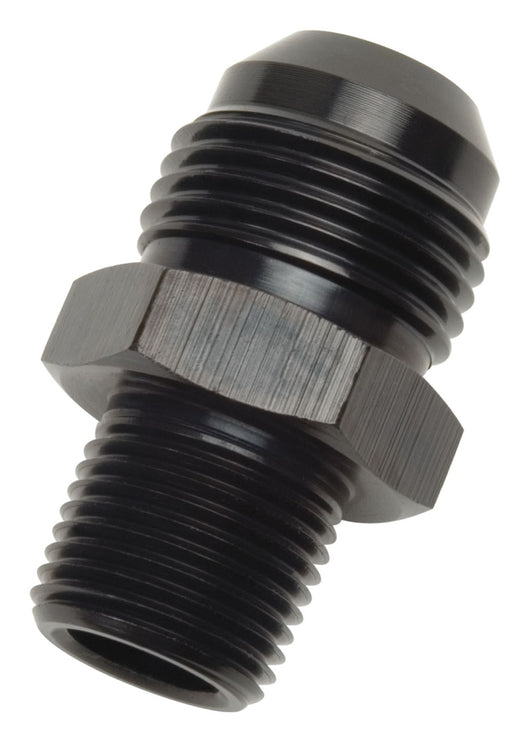 Russell Performance -8 AN 1/4in NPT Straight Black Flare to Pipe Adapter - 660473