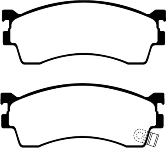 EBC 01-04 Mazda Protege 2.0 (Rear Drums) Yellowstuff Front Brake Pads - DP41409R