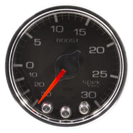 Autometer Spek-Pro Gauge Vac/Boost 2 1/16in 30Inhg-30psi Stepper Motor W/Peak & Warn Black/Chrome - P30231