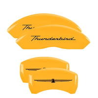 MGP 4 Caliper Covers Engraved Front & Rear Oval logo/Ford Yellow finish black ch - 10081SFRDYL