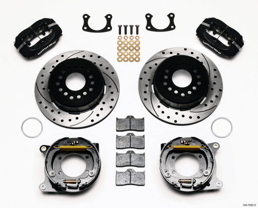 Wilwood Forged Dynalite P/S Park Brake Kit Drilled New Big Ford 2.36in Offset - 140-7582-D