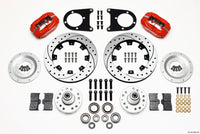 Wilwood Forged Dynalite Front Kit 12.19in Drilled Red 37-48 Ford Psgr. Car Spindle - 140-8583-DR
