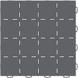 WeatherTech TechFloor 12in x 12in Solid Floor Tile w/ Raised Squares - Dark Grey - 51T1212SS DG
