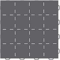 WeatherTech TechFloor 12in x 12in Solid Floor Tile w/ Raised Squares - Dark Grey - 51T1212SS DG