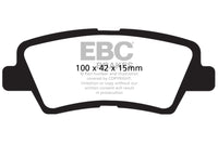 EBC 12 Hyundai Elantra 1.8 Redstuff Rear Brake Pads - DP31875C