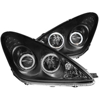ANZO 2002-2003 Lexus Es300 Projector Headlights w/ Halo Black - 121232