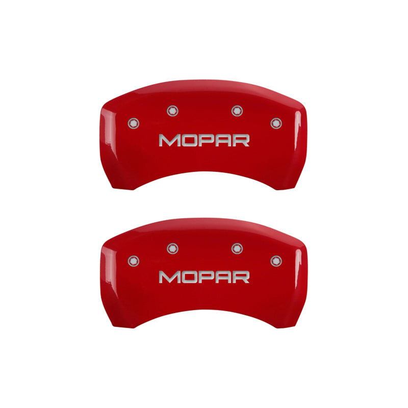 MGP 4 Caliper Covers Engraved Front & Rear MOPAR Yellow finish black ch - 12181SMOPYL