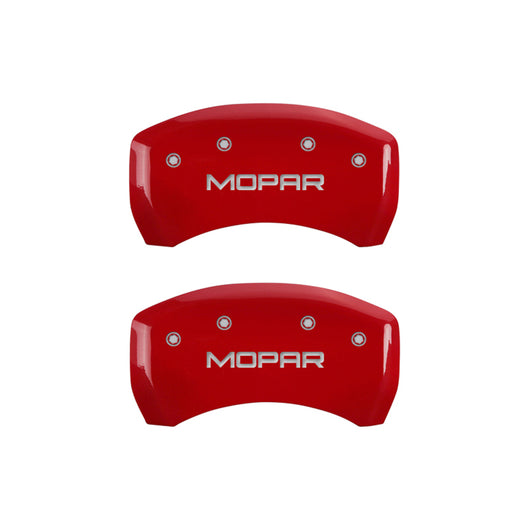 MGP 4 Caliper Covers Engraved Front & Rear MOPAR Yellow finish black ch - 32016SMOPYL