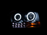 ANZO 2005-2010 Chrysler 300 Projector Headlights w/ Halo Black - 121152