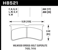 Hawk Wilwood Superlite HT-14 Race Brake Pads - HB521V.800