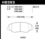 Hawk 12-15 Honda Civic Si / 03-14 Honda Accord Sedan/Coupe DTC-70 Race Front Brake Pads - HB393U.665