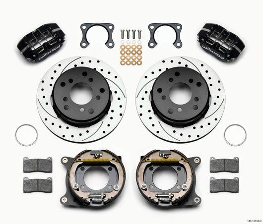 Wilwood Dynapro Lug Mount P/S Park Brake Kit Drilled Big Ford 2.00in Off Bronco 5 x 5.50 - 140-13733-D