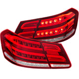 ANZO 2010-2013 Mercedes Benz E Class W212 LED Taillights Red/Clear - 321331