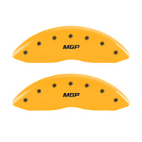 MGP 2 Caliper Covers Engraved Front MGP Yellow Finish Black Char 2005 Chevy Silverado 1500 - 14238FMGPYL