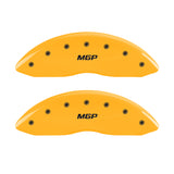 MGP 4 Caliper Covers Engraved Front & Rear MGP Yellow Finish Black Char 2005 Ford Excursion - 10146SMGPYL