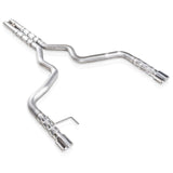Stainless Works 2015-16 Mustang GT 3in Catback H-Pipe Retro Chambered Mufflers 2-1/2in Cores - M15CB