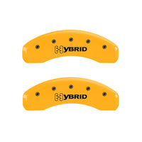 MGP 4 Caliper Covers Engraved F & R GM Style Yellow Finish Black Char 2005 Chevy Silverado 1500 - 14002SHYBYL