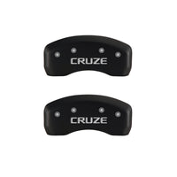 MGP 4 Caliper Covers Engraved Front & Rear Cruze Red finish silver ch - 14206SCRZRD