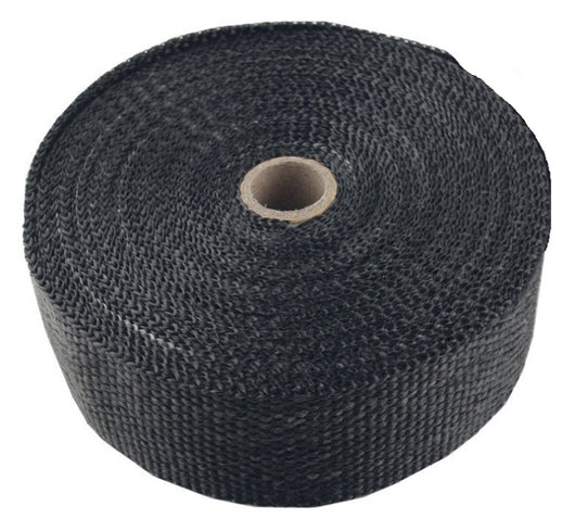 Torque Solution Fiberglass Exhaust Wrap Universal 1inx50ft - Black - TS-EW-1X50BK