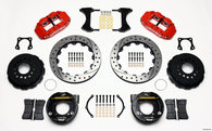 Wilwood Narrow Superlite 4R Rear P-Brk Kit 12.88in Drilled Red 58-64 Olds/Pontiac Ends 2.81in Offset - 140-9224-DR