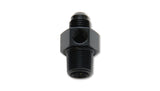 Vibrant -6AN Male to 3/8in NPT Male Union Adapter Fitting w/ 1/8in NPT Port - 16496