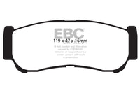 EBC 07-09 Hyundai Santa Fe 2.7 Greenstuff Rear Brake Pads - DP61982