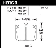 Hawk Nissan 810/240Z/260Z/280Z/620 / Toyota Corona/Cressida/Crown/Pickup Blue 9012 Front Race Pads - HB169E.560