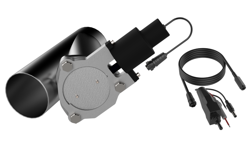 QTP 3.5in Bolt-On QTEC Electric Cutout Valve - Single - QTEC35