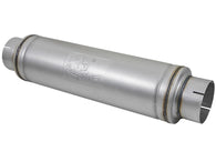 aFe ATLAS Aluminized Steel Muffler 5in Center/Center 24in L x 7in Diameter - Round Body - 49M00023
