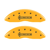 MGP 4 Caliper Covers Engraved Front Lincoln Rear Star Logo Yellow Finish Black Char 2017 Lincoln MKZ - 36022SLC1YL