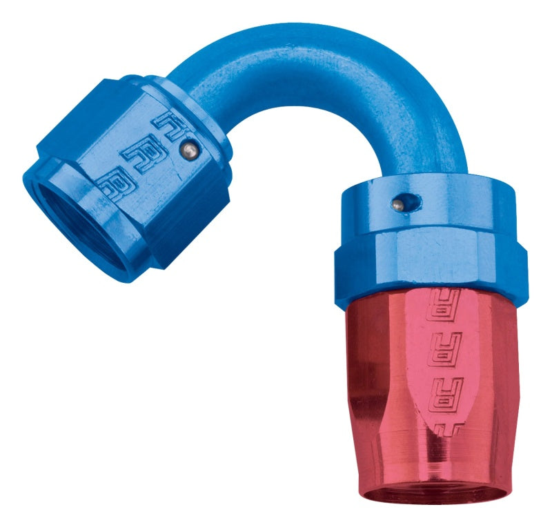 Russell Performance -12 AN Red/Blue 120 Degree Full Flow Swivel Hose End (With 1-1/8in Radius) - 613430