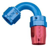 Russell Performance -16 AN Red/Blue 120 Degree Full Flow Swivel Hose End (With 1-1/2in Radius) - 613440