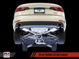 AWE Tuning Audi B9 A4 Touring Edition Exhaust Dual Outlet - Diamond Black Tips (Includes DP) - 3015-33078