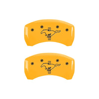 MGP Rear set 2 Caliper Covers Engraved Rear 2015/Bar & Pony Yellow finish black ch - 10203RMB2YL