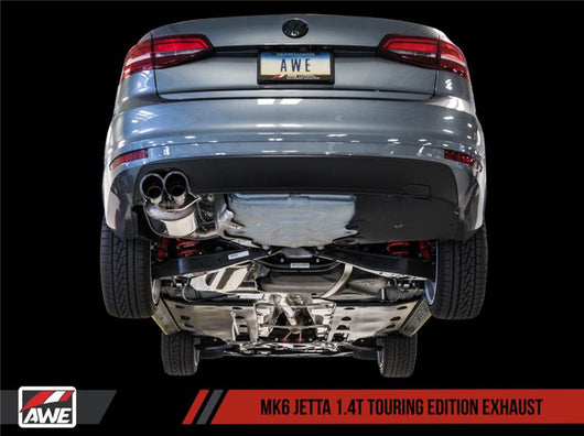AWE Tuning 09-14 Volkswagen Jetta Mk6 1.4T Touring Edition Exhaust - Chrome Silver Tips - 3015-22064