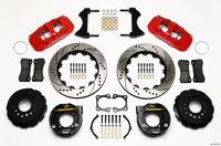 Wilwood AERO4 Rear P-Brake Kit 14.00in Drill Red 58-64 Olds/Pontiac Ends 2.81in Offset - 140-10953-DR