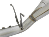 aFe ATLAS 4in DPF-Back Alum Steel Exhaust System w/Dual Exit Black Tip 2017 GM Duramax 6.6L (td) - 49-04086-B