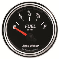 Autometer Designer Black II 52mm 240 Ohm Empty/33 Ohm Full Fuel Level Gauge - 1206