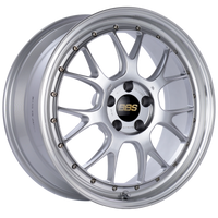 BBS LM-R 19x8.5 5x112 ET38 Diamond Silver Center Diamond Cut Lip Wheel -82mm PFS/Clip Required - LM322DSPK