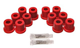 Energy Suspension 81-89 Toyota FJ40/FJ60 Landcruiser 2/4WD Red Front & Rear Leaf Spring Bushing Set - 8.2106R