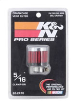 K&N .315/.431 Flange 1 3/8 inch OD 1.5 inch H Clamp On Crankcase Vent Filter - 62-2470