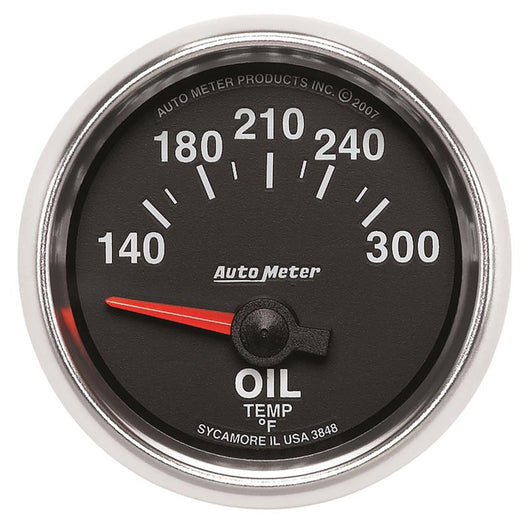 Autometer GS 52mm 140-300 Deg F Short Sweep Electronic Oil Temperature Gauge - 3848