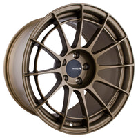 Enkei NT03RR 18x10.5 5x114.3 15mm Offset 75mm Bore Titanium Gold Wheel - 512-8105-6515GG
